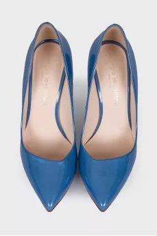 Blue glitter shoes