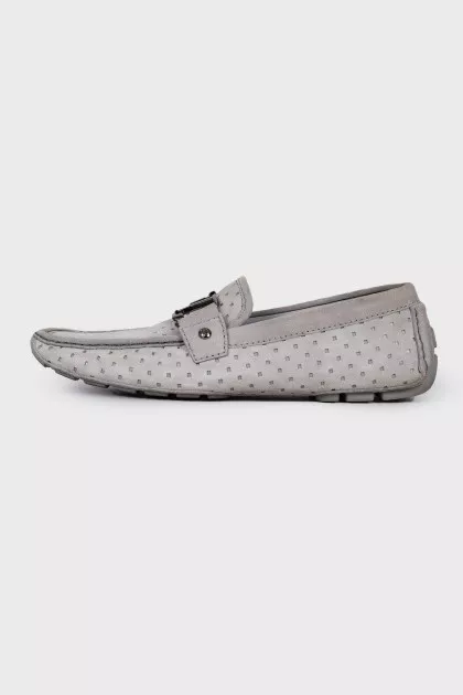 Men's gray suede shoes