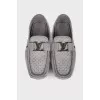 Men's gray suede shoes