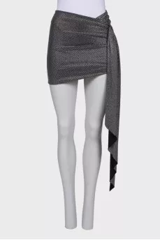 Mini skirt with rhinestones