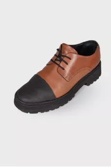Two tone leather derbies