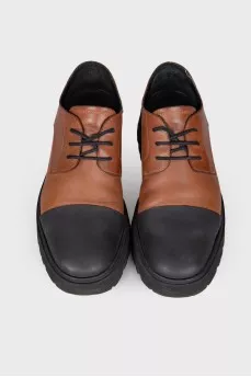 Two tone leather derbies