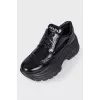 Chunky perforated sneakers