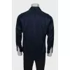 Men's silk blue shirt