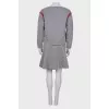 Gray suit with a skirt