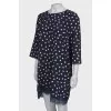 Polka dot dress with lace