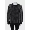 Black and White Knitted Sweater