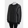 Black and White Knitted Sweater