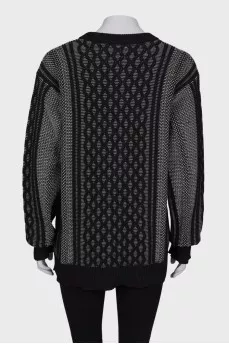 Black and White Knitted Sweater