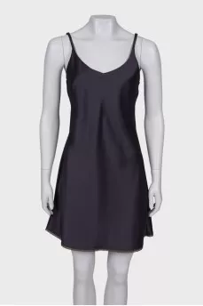 Graphite slip dress