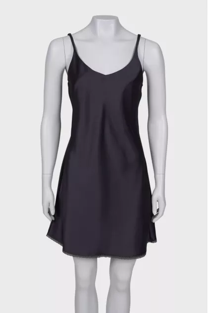 Graphite slip dress