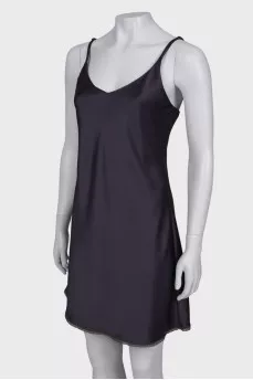 Graphite slip dress