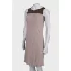 Dress with leather insert on top