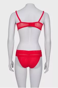 Lingerie set with lace and tag