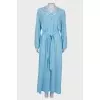 Silk blue dress with tag