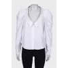 Blouse with a cutout at the neckline