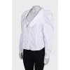 Blouse with a cutout at the neckline