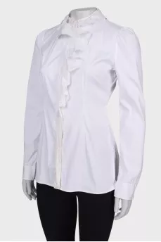 Блуза з воланами біля ворота