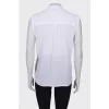 White blouse with front fringe