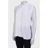 White blouse with front fringe