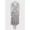 White leopard print dress with tag