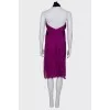 Dress with velor collar