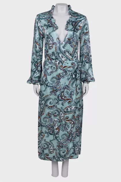 Printed wrap dress