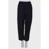 Black and blue banana pants