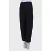 Black and blue banana pants