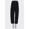 Black and blue banana pants