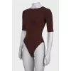 Brown short sleeve bodysuit with tag