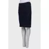 Straight fit denim skirt