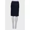 Straight fit denim skirt