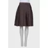 Pleated skirt with print