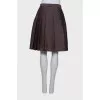 Pleated skirt with print