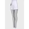 White shorts with embroidery