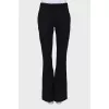 Flared trousers with velor at the waist