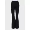 Flared trousers with velor at the waist