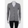 Silk cardigan with openwork inserts