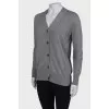 Silk cardigan with openwork inserts
