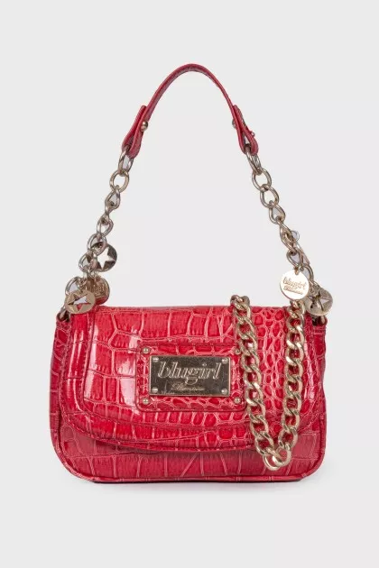 Animal embossed leather bag