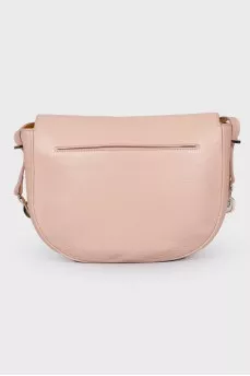 Powder colored leather bag