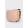 Powder colored leather bag
