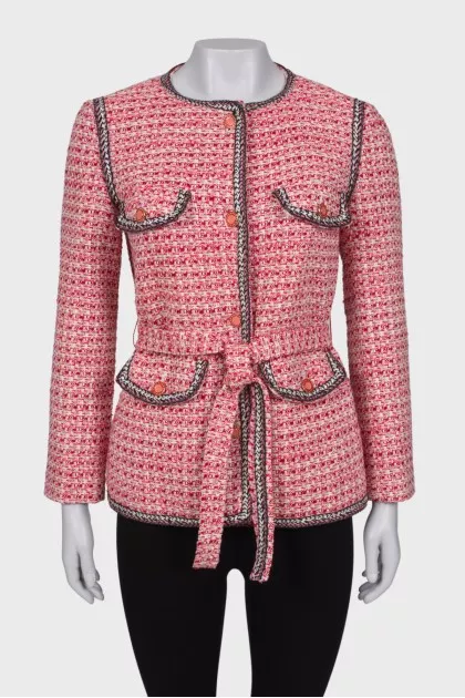 Tweed jacket with pockets