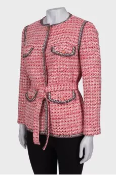Tweed jacket with pockets