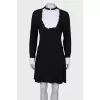 Black and white ruffle dress