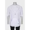 Men's linen hooded T-shirt