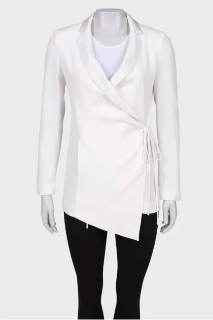 White blazer with ties