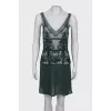 Sheer slip dress with tag