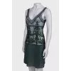Sheer slip dress with tag